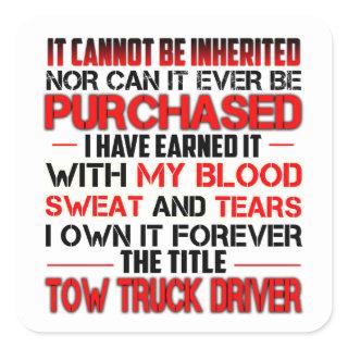 Tow Truck Driver Sticker Funny Birthday Gifts