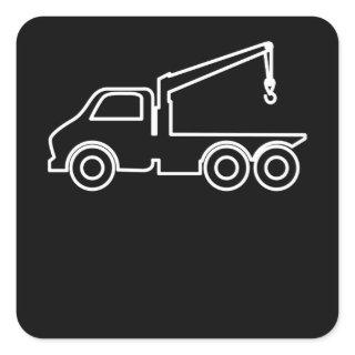 Tow Truck Operator Towing Truck Wrecker Tow Truck Square Sticker