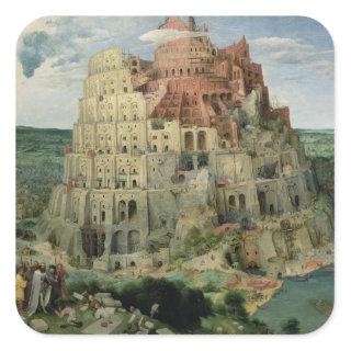 Tower of Babel, 1563 (oil on panel) Square Sticker