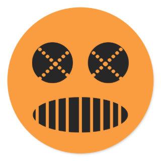 Toxic gas mask Jack o lantern orange Halloween tag