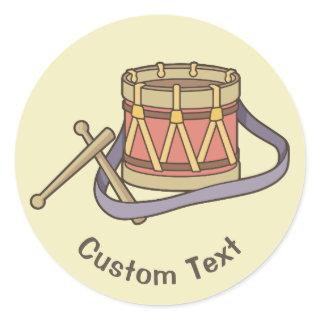 Toy Drum Classic Round Sticker