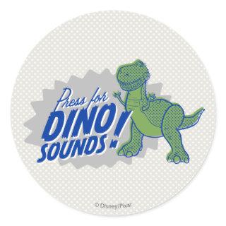 Toy Story 4 | Rex "Press For Dino Sounds" Classic Round Sticker