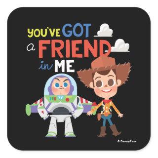 Toy Story | Buzz and Woody Cartoon Square Sticker