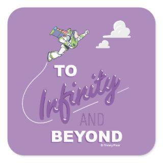 Toy Story | Buzz Flying "To Infinity And Beyond" Square Sticker