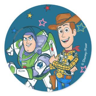Toy Story | Buzz & Woody Classic Round Sticker