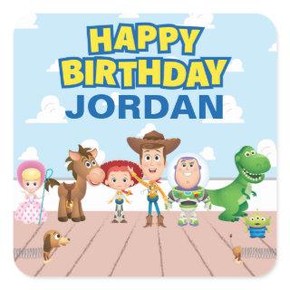 Toy Story Character Birthday Square Sticker