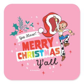 Toy Story Jessie | Merry Christmas Y'all Square Sticker