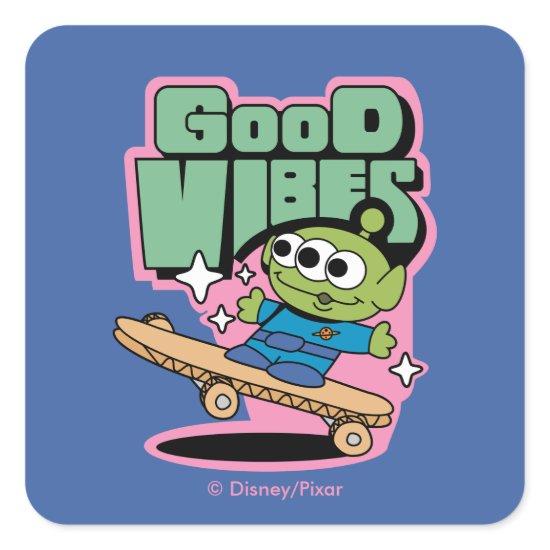 Toy Story | Little Green Men Good Vibes Square Sticker