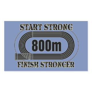 Track Field 800 Meter Middle Distance Runner Gift Rectangular Sticker