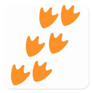 Track of Duck's Feet Square Sticker