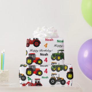 Tractors Loader Add Boy's Name Age Birthday