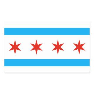 Traditional Chicago flag Rectangular Sticker