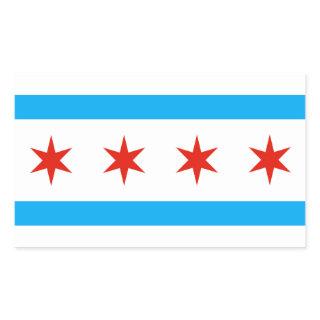 Traditional Chicago flag Rectangular Sticker