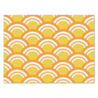 Traditional Japanese wave pattern in yellow    Tissue Paper