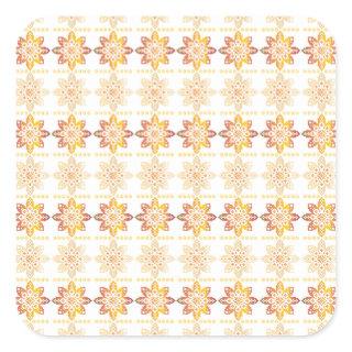 Traditional Latvian SUN sign geometric design VIII Square Sticker