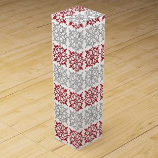 Traditional Latvian SUN sign geometric pattern I Wine Gift Box
