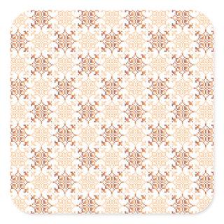 Traditional Latvian SUN sign geometric pattern VII Square Sticker