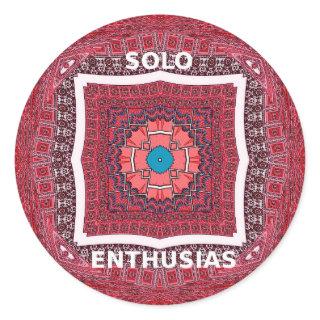 Traditional Sindhi Culture Ajrak Pattern Art Print Classic Round Sticker