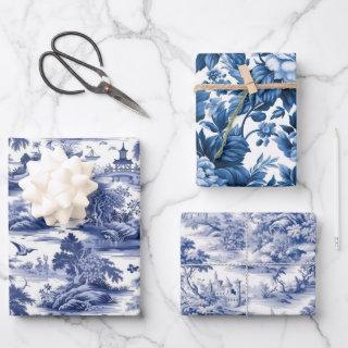 Traditional Toile de Jouy, Blue Willow Patterns  Sheets