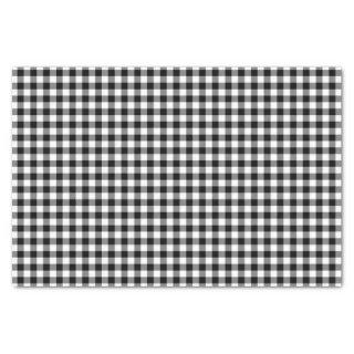 Traditional White Black Buffalo Lumberjack Check Tissue Paper