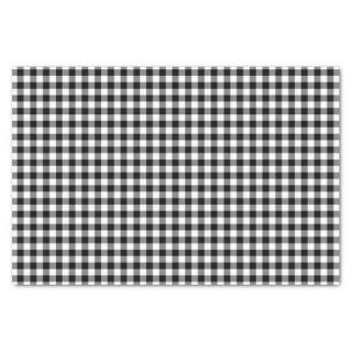 Traditional White Black Buffalo Lumberjack Check Tissue Paper