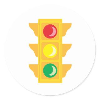 Traffic Light Classic Round Sticker