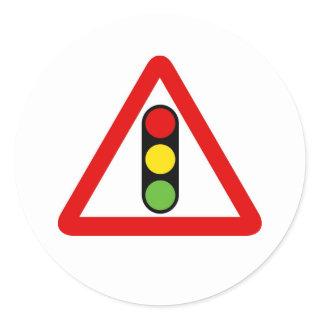 Traffic Lights Classic Round Sticker