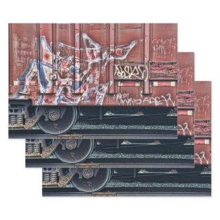 Train Graffiti Grunge Colorful Urban Street Art  Sheets