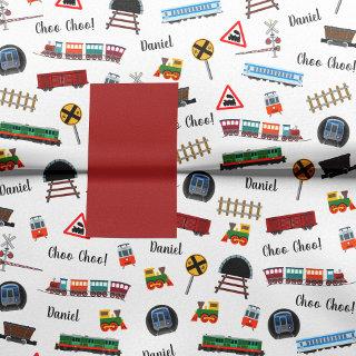 Train Pattern Little Boy First Name Choo Choo Kids Tissue Paper