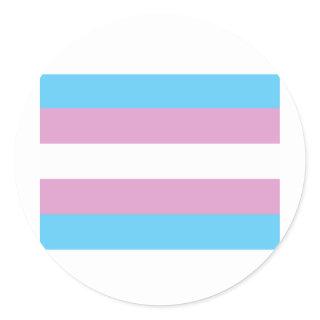 TRANS FLAG ORIGINAL CLASSIC ROUND STICKER