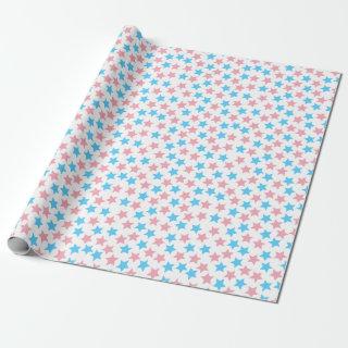 Trans Transgender Pride Flag Stars Pink Blue White
