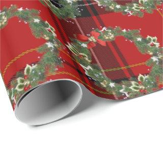 Transitional Plaid Christmas Wreath Pattern