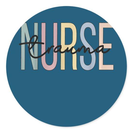 Trauma Nurse Boho Trauma Nursing  Classic Round Sticker