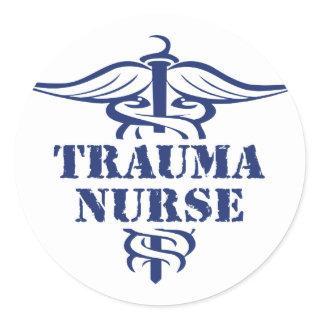 trauma nurse classic round sticker