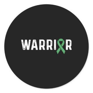 Traumatic Brain Injury Awareness Green Ribbon Tbi  Classic Round Sticker