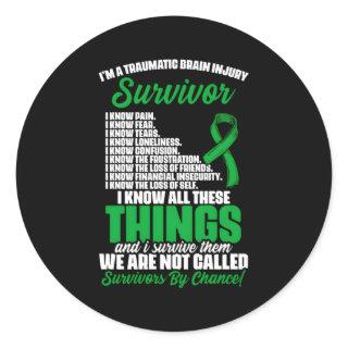 Traumatic Brain Injury Survivor Support Tbi Surviv Classic Round Sticker