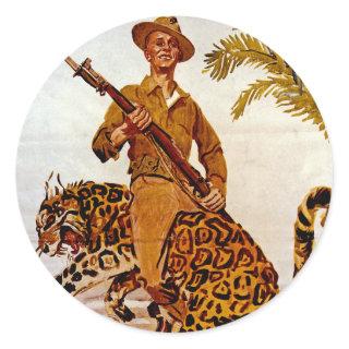 Travel? Adventure? Join the Marines! Classic Round Sticker