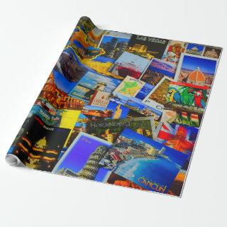 Travel destinations landmark tourism gift wrap pad