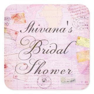 Travel Theme Bridal Shower stickers