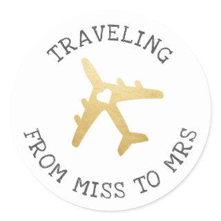 Travel theme destination bridal shower favor label