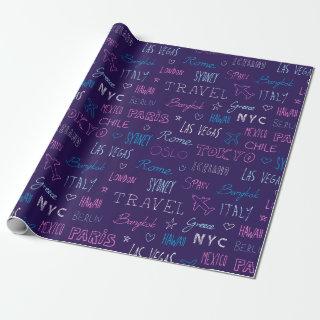 Travel traveler world destinations cool purple