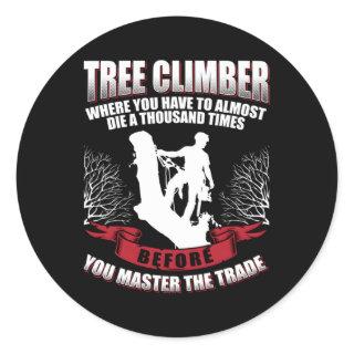 Tree Climber Arborist Classic Round Sticker