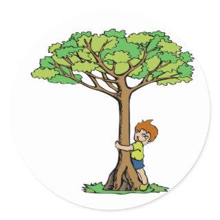 Tree Hugger Classic Round Sticker