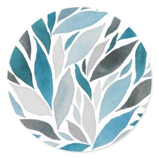 tree leaves classic round sticker