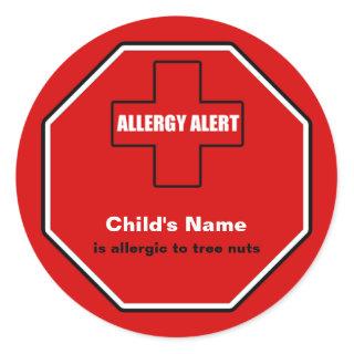 Tree Nuts Allergy Medical Alert Custom Sml Sticker