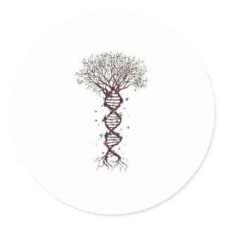 Tree of Life DNA Genetics Biology Environment Classic Round Sticker