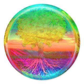 Tree of Life Miracles Classic Round Sticker