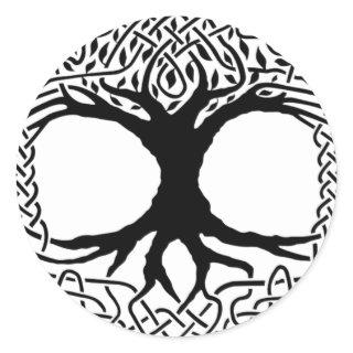 Tree of Life Yggdrasil Norse wicca mythology Classic Round Sticker