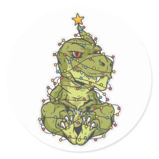 Tree Rex Christmas Classic Round Sticker