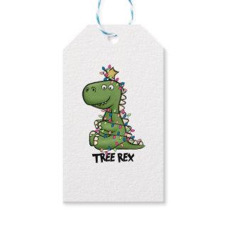 Tree Rex Funny Dinosaur Christmas Gifts   Gift Tags